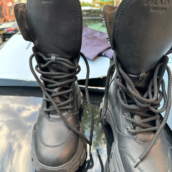 Prada Combat Boot - Black WOMENS 39.5 (US 9.5) - Picture 7 of 12
